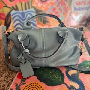 Blue Boston Style Shoulder Bag